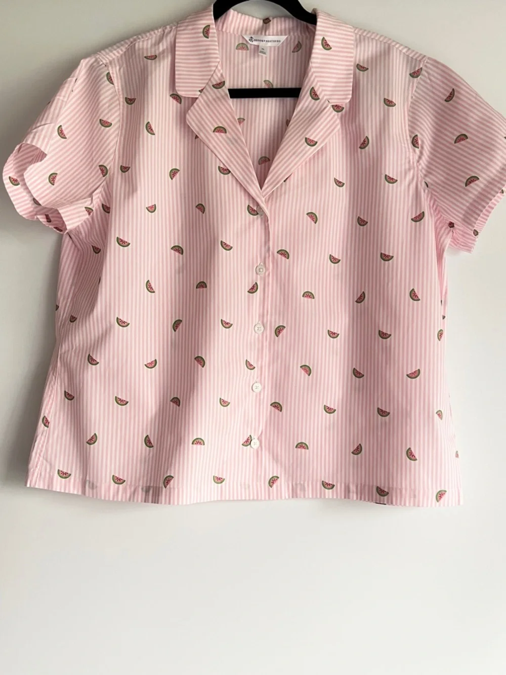 Brooks Brothers Women’s Pink White Striped Watermelon Print Pajama Set XL NWOT - Picture 9 of 9